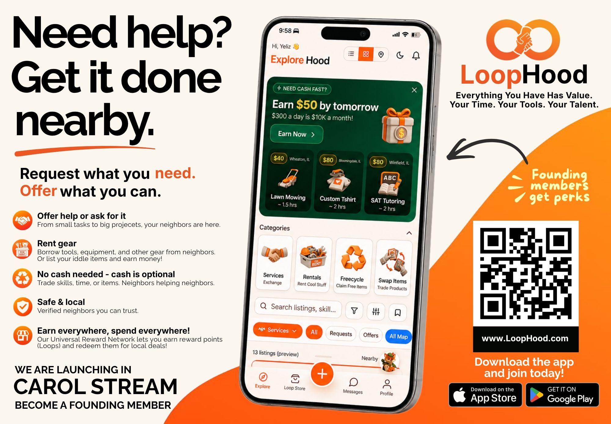 LoopHood EDDM postcard
