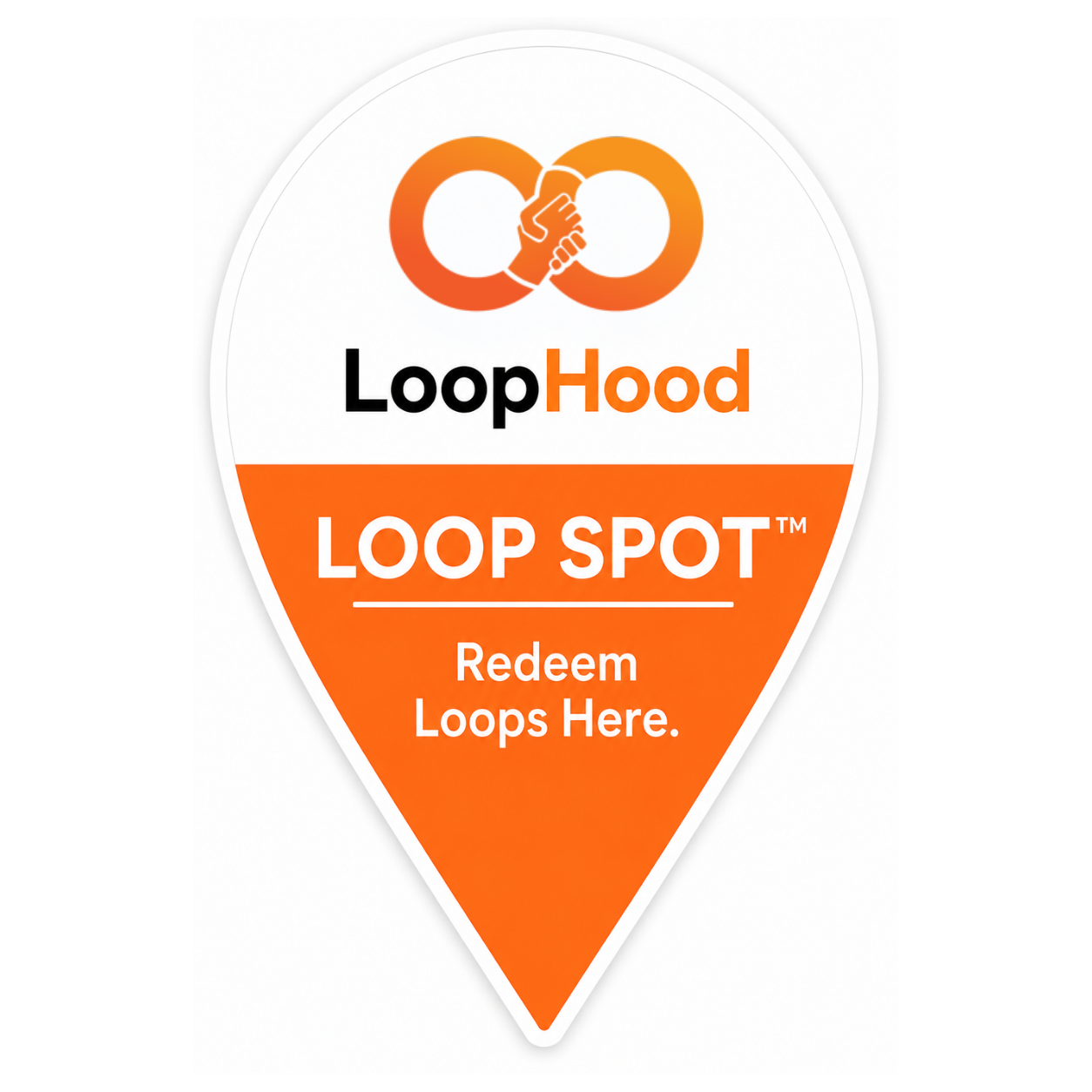 Loop Spot door decal