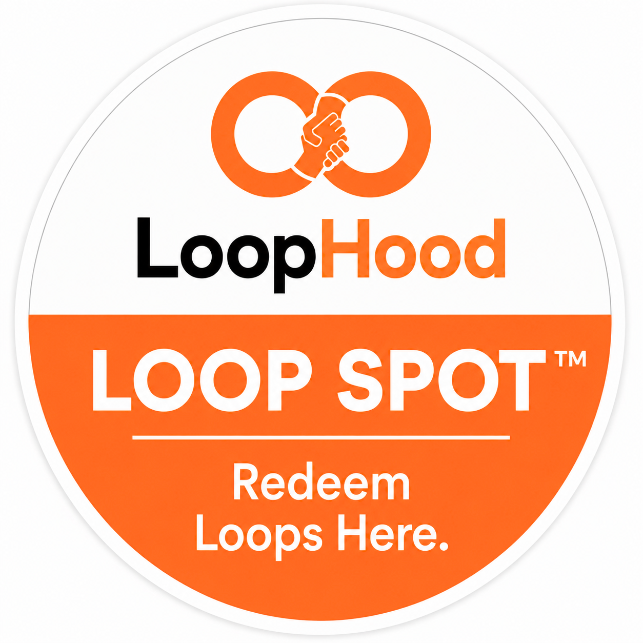 Loop Spot window decal